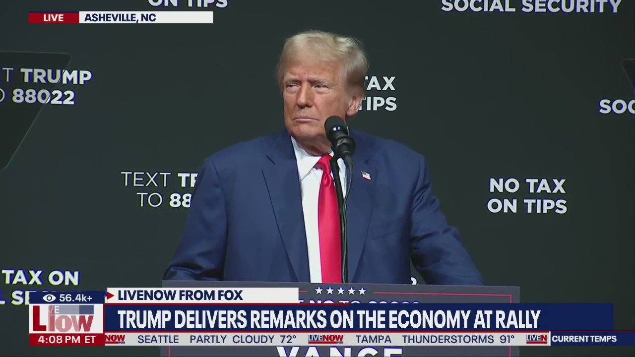 Trump talks economy at rally in Asheville, NC